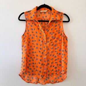 FUN2FUN | sleeveless snail printt button up blouse